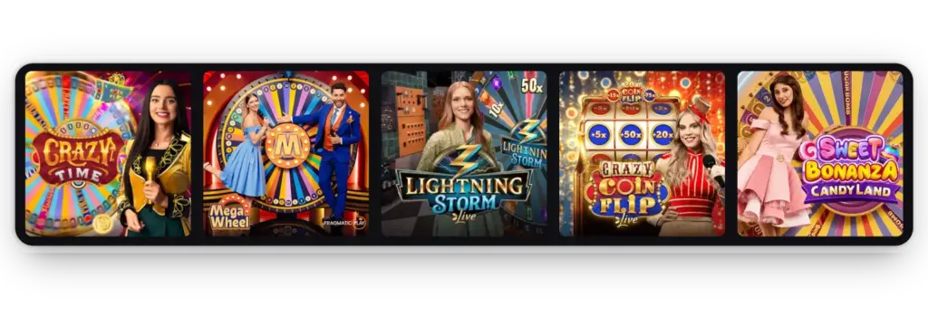 Game Shows at Live Casino - site section 
